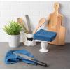 imageDII Basic Terry Collection Solid Windowpane Dishcloth Set 12x12 Black 6 PieceBlue