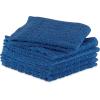 imageDII Basic Terry Collection Solid Windowpane Dishcloth Set 12x12 Black 6 PieceBlue