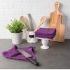 imageDII Basic Terry Collection Solid Windowpane Dishcloth Set 12x12 Black 6 PieceEggplant