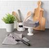 imageDII Basic Terry Collection Solid Windowpane Dishcloth Set 12x12 Black 6 PieceGray