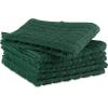 imageDII Basic Terry Collection Solid Windowpane Dishcloth Set 12x12 Black 6 PieceGreen