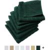 imageDII Basic Terry Collection Solid Windowpane Dishcloth Set 12x12 Black 6 PieceGreen