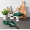 imageDII Basic Terry Collection Solid Windowpane Dishcloth Set 12x12 Black 6 PieceGreen