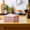 imageDII Basic Terry Collection Solid Windowpane Dishcloth Set 12x12 Black 6 PiecePale Mauve