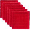 imageDII Basic Terry Collection Solid Windowpane Dishcloth Set 12x12 Black 6 PieceRed