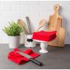 imageDII Basic Terry Collection Solid Windowpane Dishcloth Set 12x12 Black 6 PieceRed