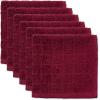 imageDII Basic Terry Collection Solid Windowpane Dishcloth Set 12x12 Black 6 PieceWine