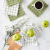 imageDII Basic Terry Collection Windowpane Dishcloth Set 12x12 Black 6 PieceAntique Green