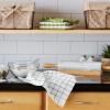 imageDII Basic Terry Collection Windowpane Dishcloth Set 12x12 Black 6 PieceAntique Green