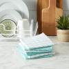 imageDII Basic Terry Collection Windowpane Dishcloth Set 12x12 Black 6 PieceAqua