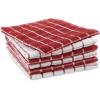 imageDII Basic Terry Collection Windowpane Dishcloth Set 12x12 Black 6 PieceBarn Red