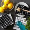 imageDII Basic Terry Collection Windowpane Dishcloth Set 12x12 Black 6 PieceBlack