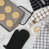 imageDII Basic Terry Collection Windowpane Dishcloth Set 12x12 Black 6 PieceBlack