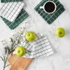 imageDII Basic Terry Collection Windowpane Dishcloth Set 12x12 Black 6 PieceDark Green