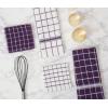 imageDII Basic Terry Collection Windowpane Dishcloth Set 12x12 Black 6 PieceEggplant