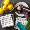 imageDII Basic Terry Collection Windowpane Dishcloth Set 12x12 Black 6 PieceEggplant