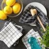 imageDII Basic Terry Collection Windowpane Dishcloth Set 12x12 Black 6 PieceGray