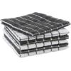 imageDII Basic Terry Collection Windowpane Dishcloth Set 12x12 Black 6 PieceMineral Gray