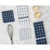 imageDII Basic Terry Collection Windowpane Dishcloth Set 12x12 Black 6 PieceNautical Blue