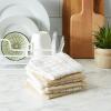 imageDII Basic Terry Collection Windowpane Dishcloth Set 12x12 Black 6 PiecePebble