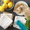 imageDII Basic Terry Collection Windowpane Dishcloth Set 12x12 Black 6 PiecePebble