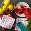 imageDII Basic Terry Collection Windowpane Dishcloth Set 12x12 Black 6 PieceRed