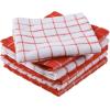 imageDII Basic Terry Collection Windowpane Dishcloth Set 12x12 Black 6 PieceRed