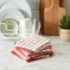 imageDII Basic Terry Collection Windowpane Dishcloth Set 12x12 Black 6 PieceSpice