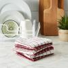 imageDII Basic Terry Collection Windowpane Dishcloth Set 12x12 Black 6 PieceWine