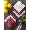 imageDII Basic Terry Collection Windowpane Dishcloth Set 12x12 Black 6 PieceWine