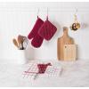 imageDII Basic Terry Collection Windowpane Dishcloth Set 12x12 Black 6 PieceWine