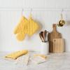 imageDII Basic Terry Collection Windowpane Dishcloth Set 12x12 Black 6 PieceYellow