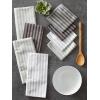 imageDII Cleaning Collection Microfiber Set Dishcloth and Dishtowel Set Gray Stripe 8 Piece