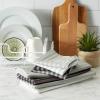 imageDII Cleaning Collection Microfiber Set Dishcloth and Dishtowel Set Gray Stripe 8 Piece