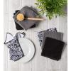 imageDII Cleaning Collection MultiPurpose Microfiber Aqua Chevron Dishtowel SetBlack Damask