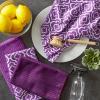 imageDII Cleaning Collection MultiPurpose Microfiber Aqua Chevron Dishtowel SetEggplant Lattice