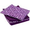 imageDII Cleaning Collection MultiPurpose Microfiber Aqua Chevron Dishtowel SetEggplant Lattice