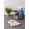 imageDII Cleaning Collection MultiPurpose Microfiber Aqua Chevron Dishtowel SetGray Damask