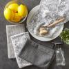 imageDII Cleaning Collection MultiPurpose Microfiber Aqua Chevron Dishtowel SetGray Damask