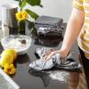 imageDII Cleaning Collection MultiPurpose Microfiber Aqua Chevron Dishtowel SetGray Floral