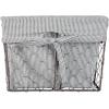 imageDII Farmhouse Chicken Wire Storage Baskets with Liner Small Vintage Grey 9x7x6quot 3 PieceRustic Black  White Ticking Stripe
