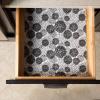 imageDII Fridge ampamp Shelf Liner Collection NonAdhesive Cut to fit Machine Washable 12x20 Aqua Dahlia 2 PieceBlack Dahlia