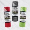 imageDII Fridge ampamp Shelf Liner Collection NonAdhesive Cut to fit Machine Washable 12x20 Aqua Dahlia 2 PieceBlack Dots
