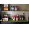 imageDII Fridge ampamp Shelf Liner Collection NonAdhesive Cut to fit Machine Washable 12x20 Aqua Dahlia 2 PieceBlack Dots