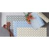 imageDII Fridge ampamp Shelf Liner Collection NonAdhesive Cut to fit Machine Washable 12x20 Aqua Dahlia 2 PieceCream Lattice