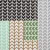 imageDII Fridge ampamp Shelf Liner Collection NonAdhesive Cut to fit Machine Washable 12x20 Aqua Dahlia 2 PieceHedge Green Herringbone