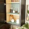 imageDII Fridge ampamp Shelf Liner Collection NonAdhesive Cut to fit Machine Washable 12x20 Aqua Dahlia 2 PieceHedge Green Herringbone