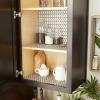 imageDII Fridge ampamp Shelf Liner Collection NonAdhesive Cut to fit Machine Washable 12x20 Aqua Dahlia 2 PieceMushroom Herringbone