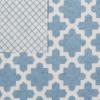 imageDII Fridge ampamp Shelf Liner Collection NonAdhesive Cut to fit Machine Washable 12x20 Aqua Dahlia 2 PieceStonewash Blue Lattice