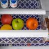imageDII Fridge ampamp Shelf Liner Collection NonAdhesive Cut to fit Machine Washable 12x20 Aqua Dahlia 2 PieceTango Red